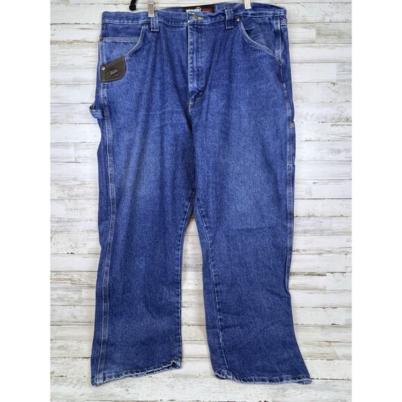 Wrangler Men's 42x32 Blue Riggs Workwear Denim Carpenter Jeans Durable Pants - Picture 1 of 11